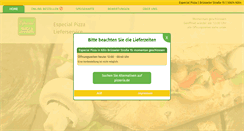 Desktop Screenshot of especial-pizza.de